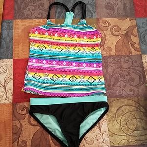 Girl's two-piece tankini swimsuit